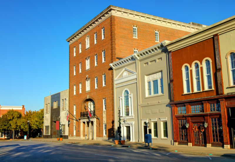 Murfreesboro during a cloudless morning
