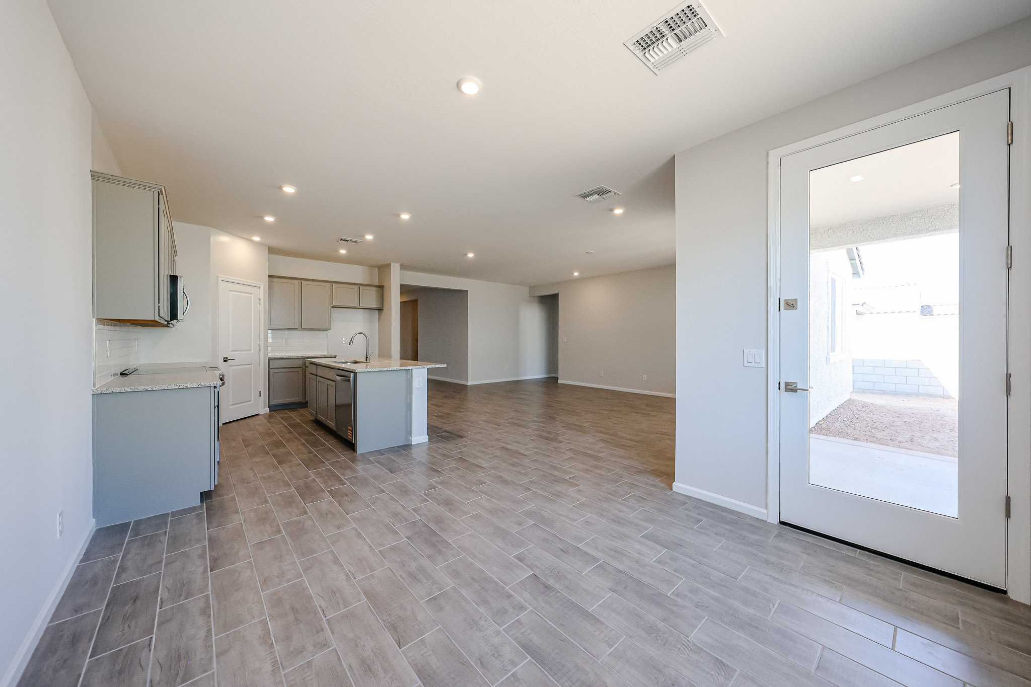 A large empty kitchen.