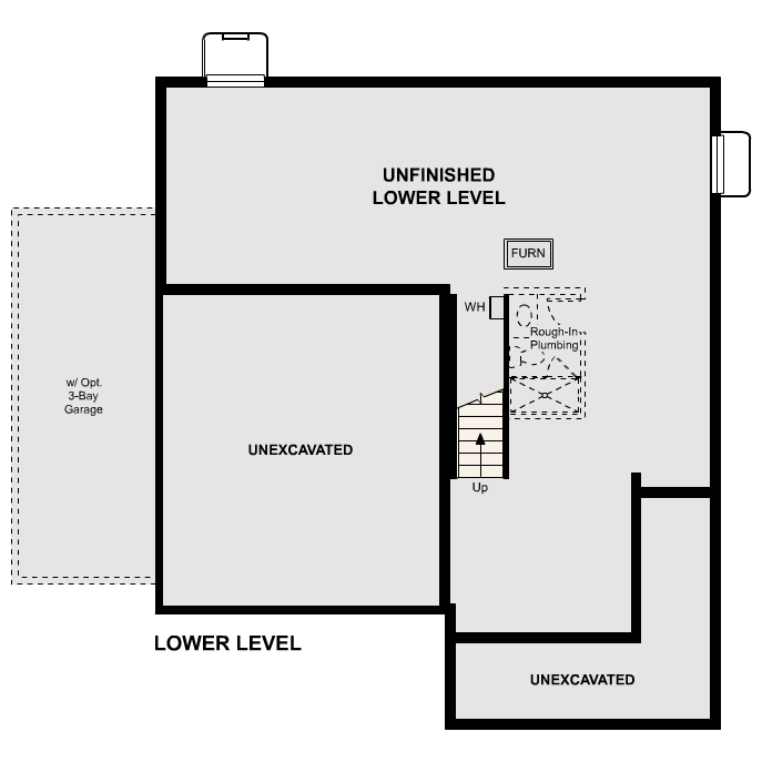 Diagram, schematic. Powell Floorplan, Standard Basement