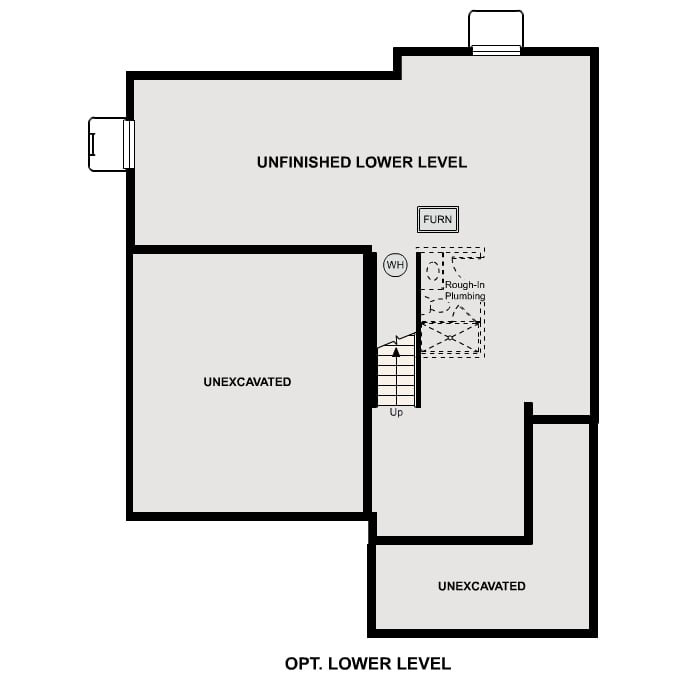 Diagram, schematic. Powell Floorplan, Basement Option
