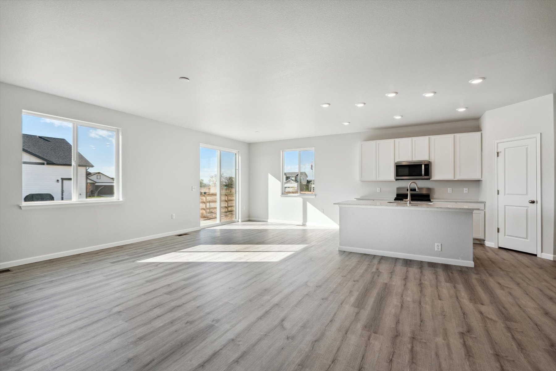 A large empty living room.