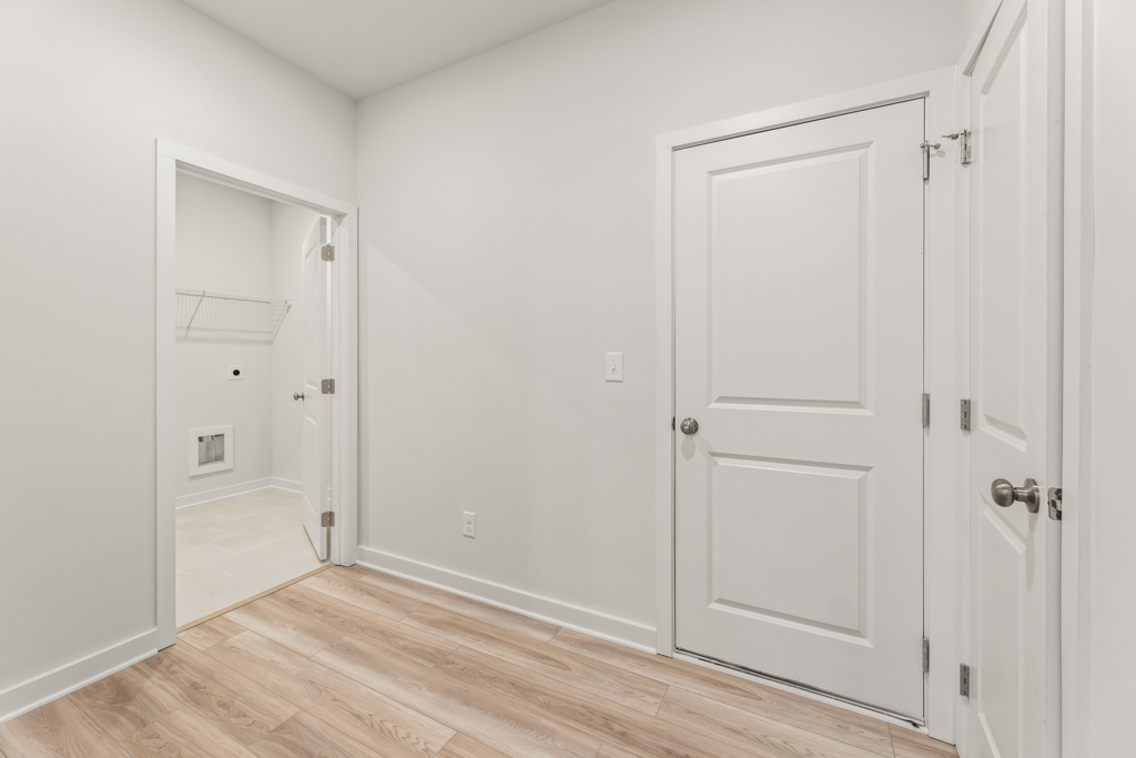 A room with white doors.