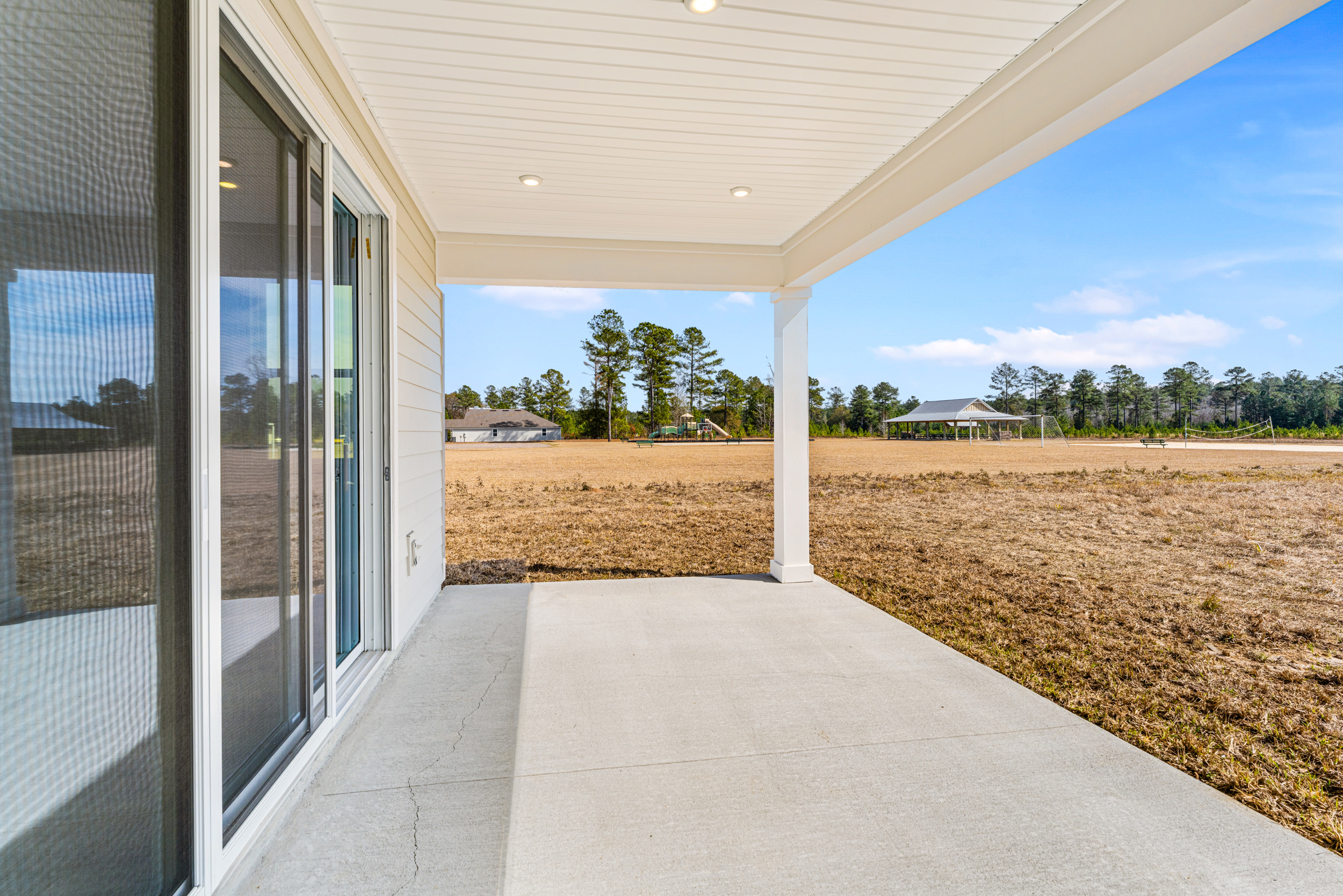 Lot 595 Covered Patio with View of Amenities at NorthShore