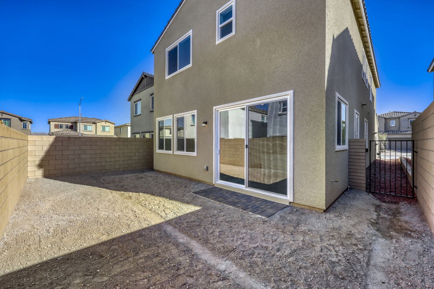 A building with a glass door.