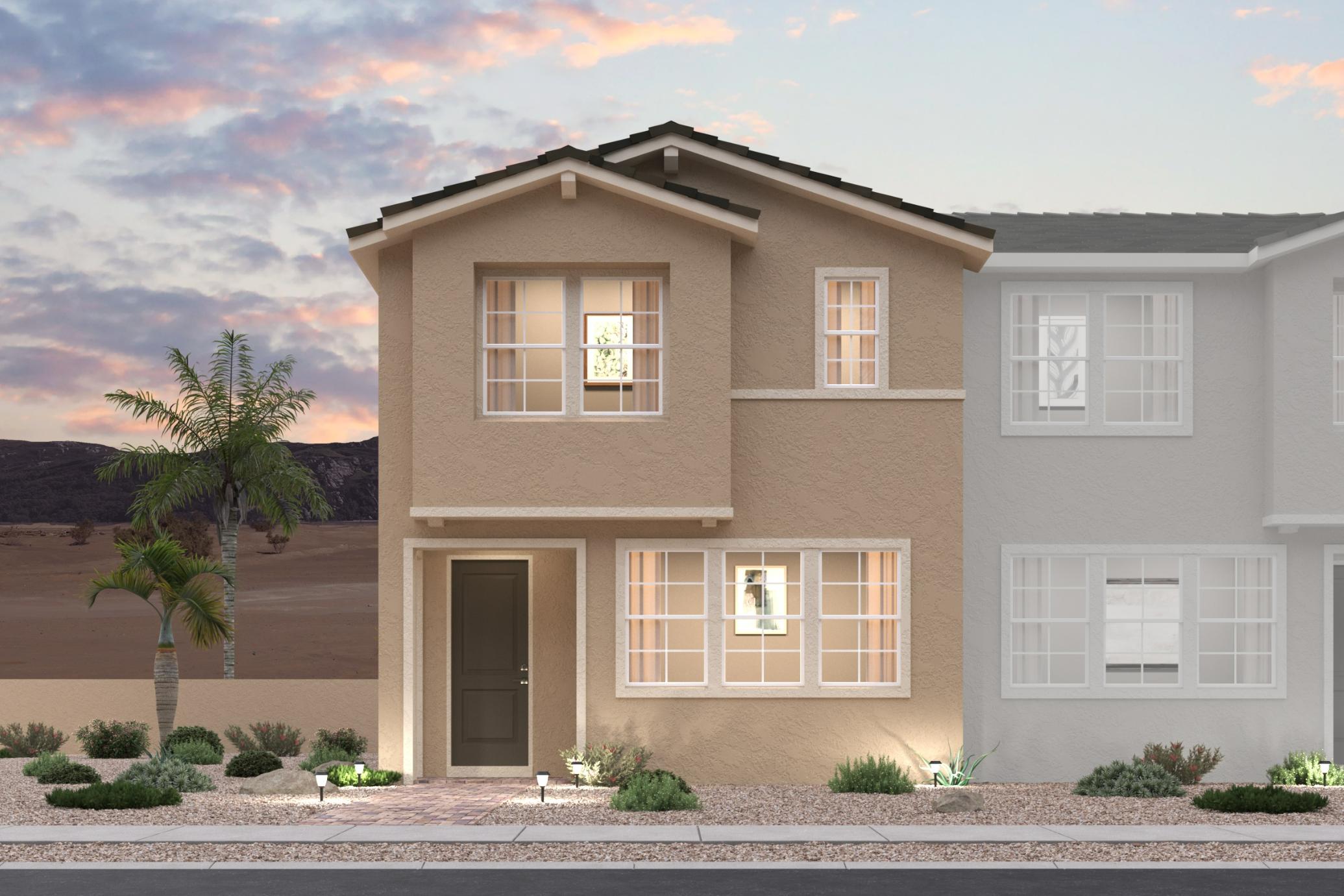 A house with a driveway.