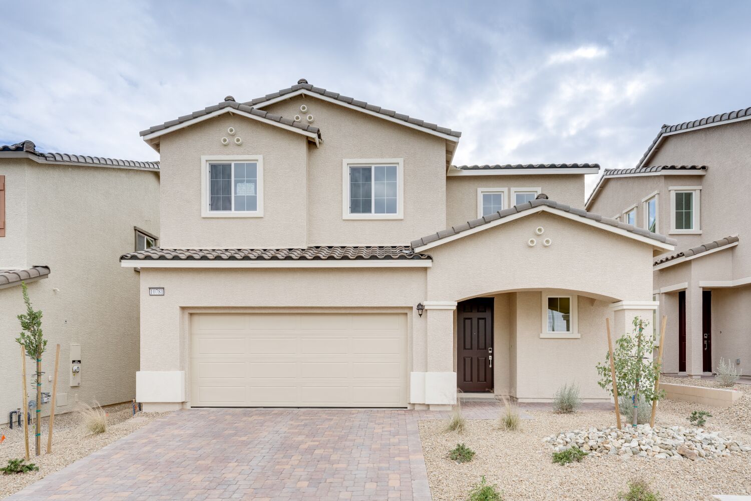 A house with a garage.