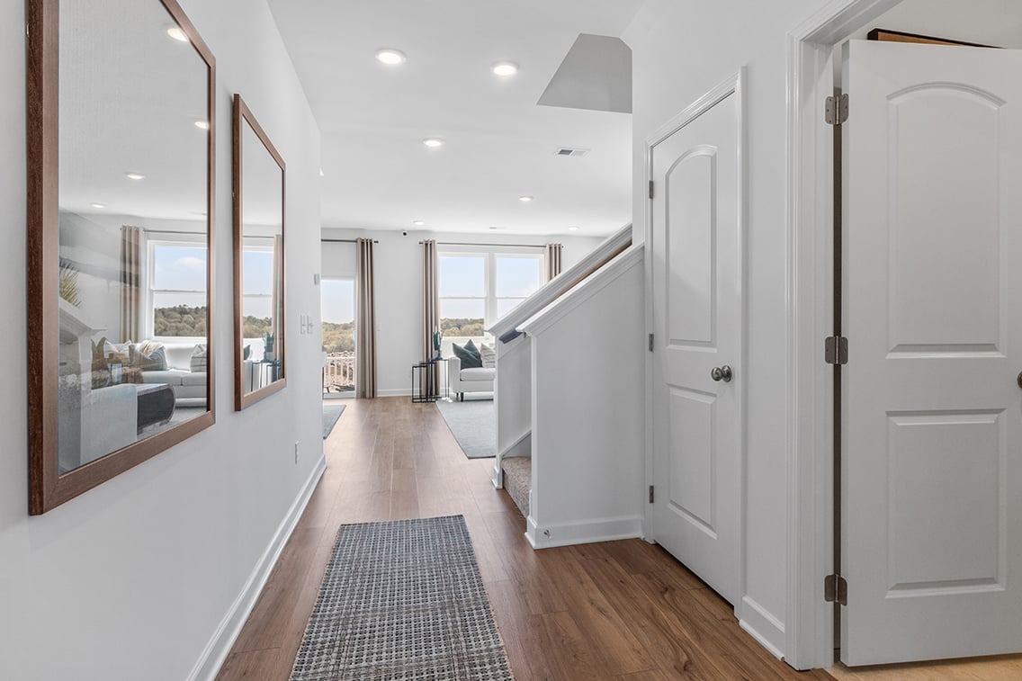 A room with white doors.