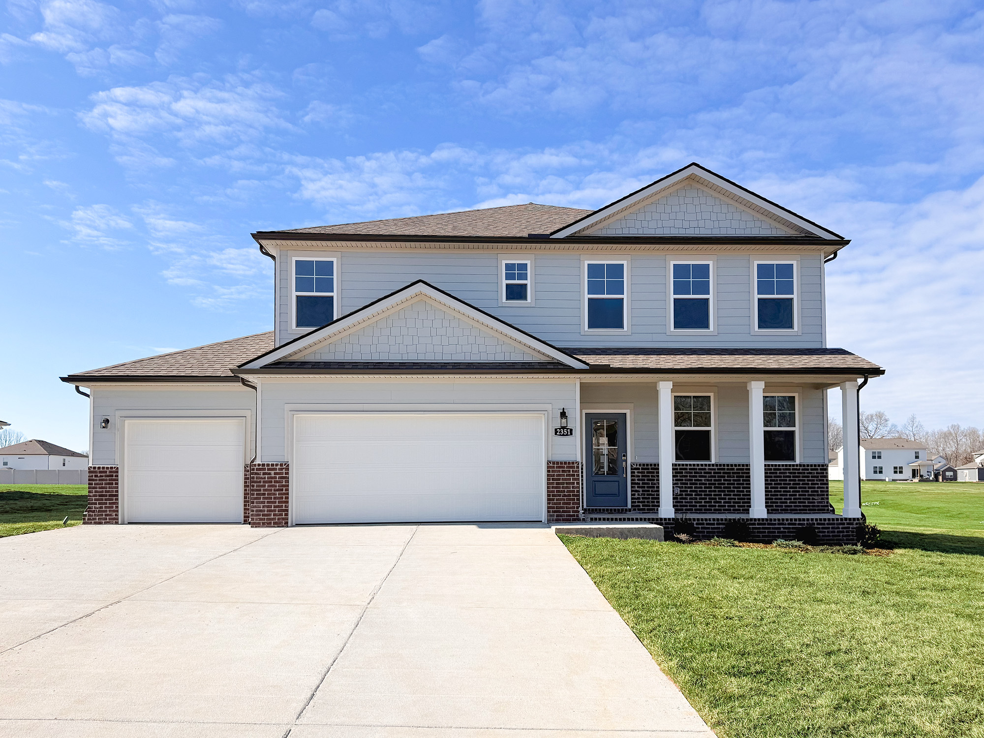 A house with a garage.