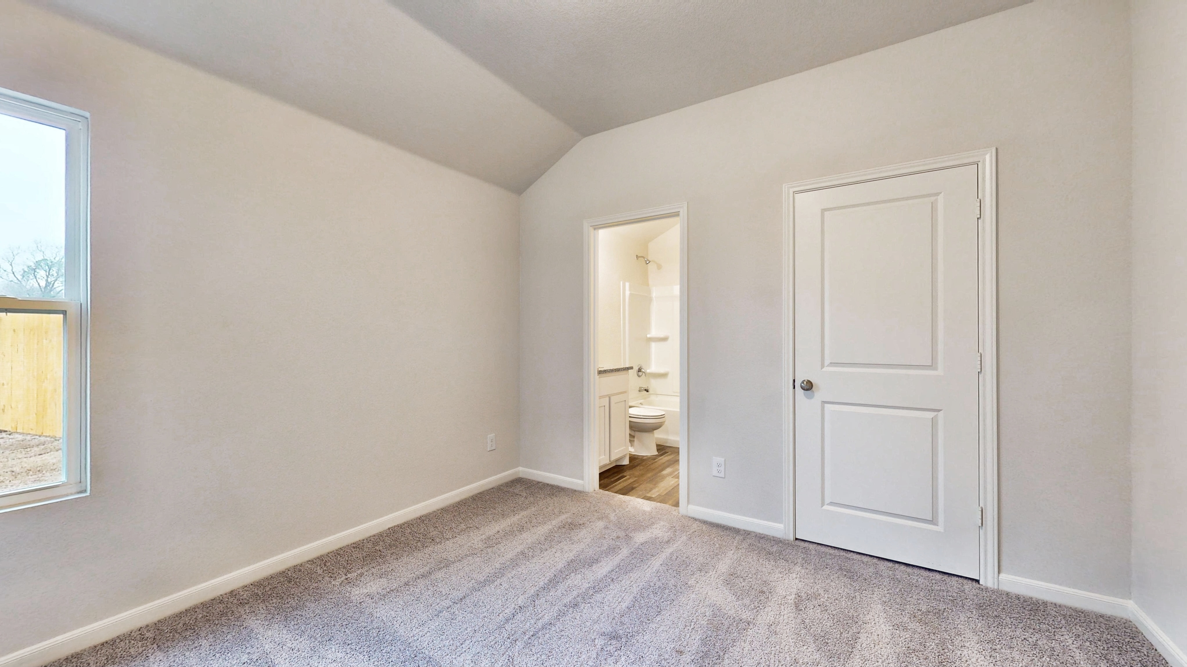 A room with white doors.