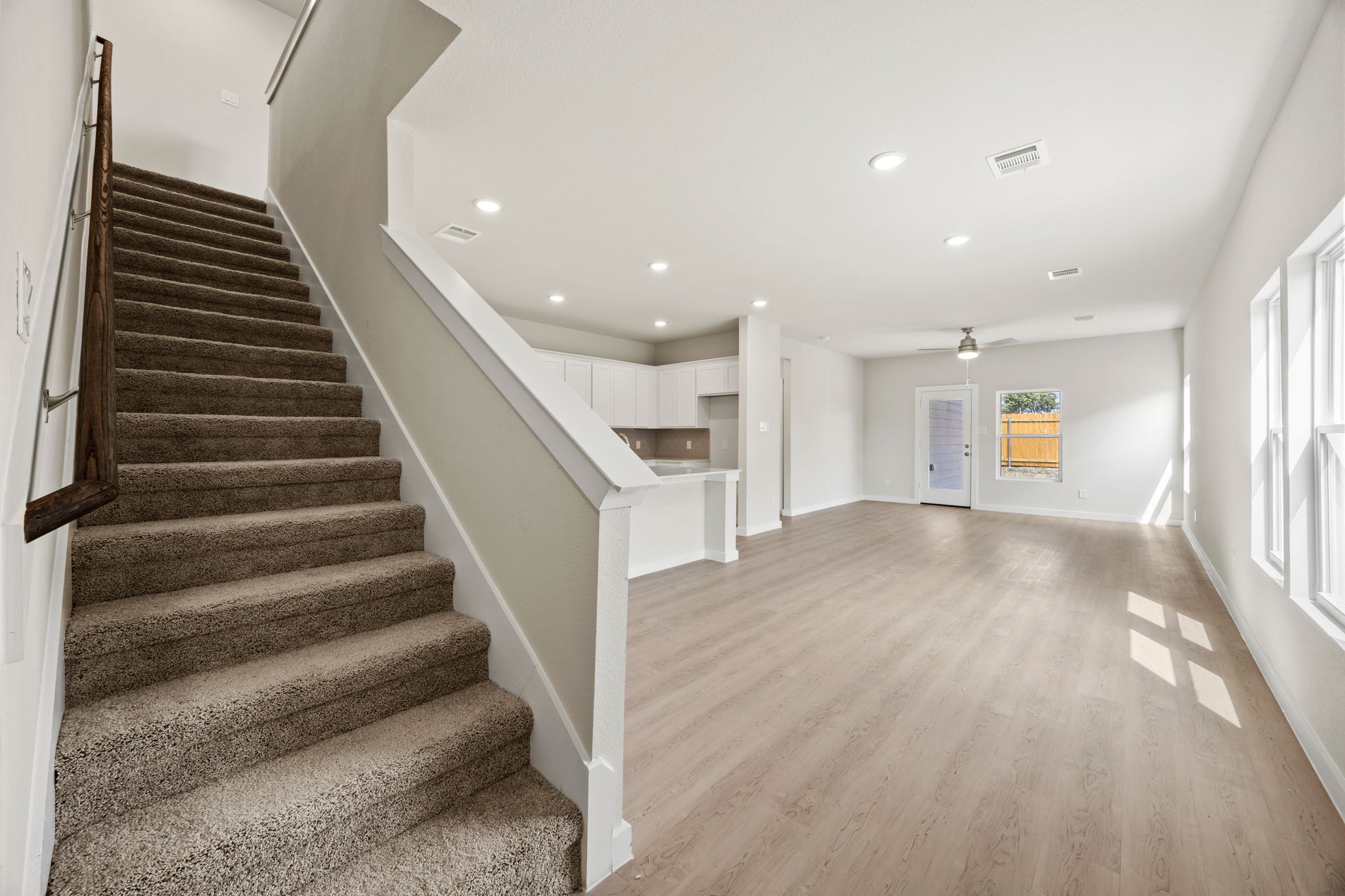 A staircase in a house.