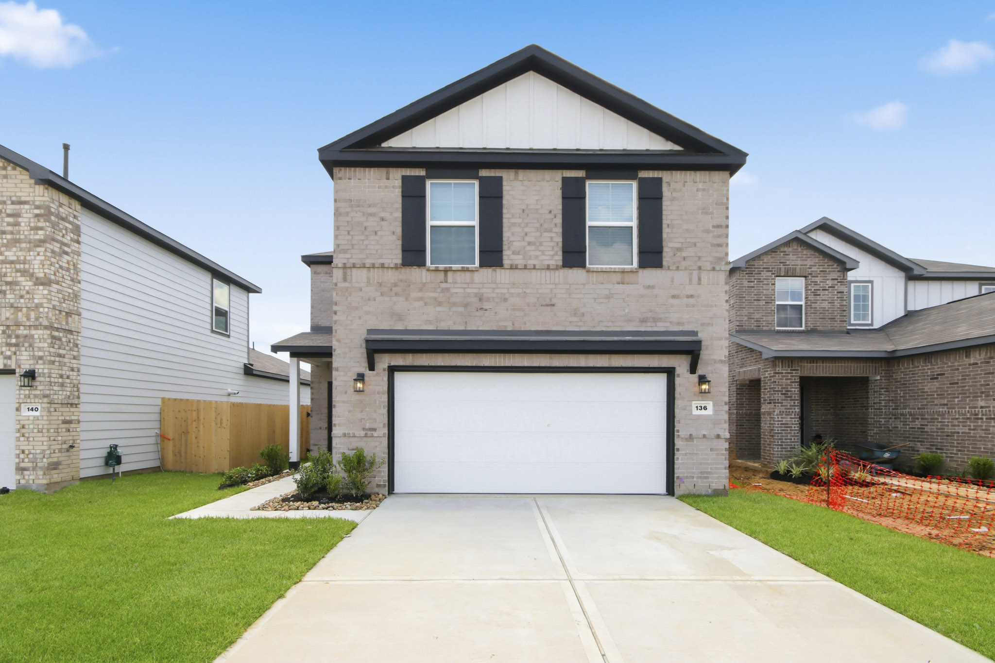 A house with a garage.