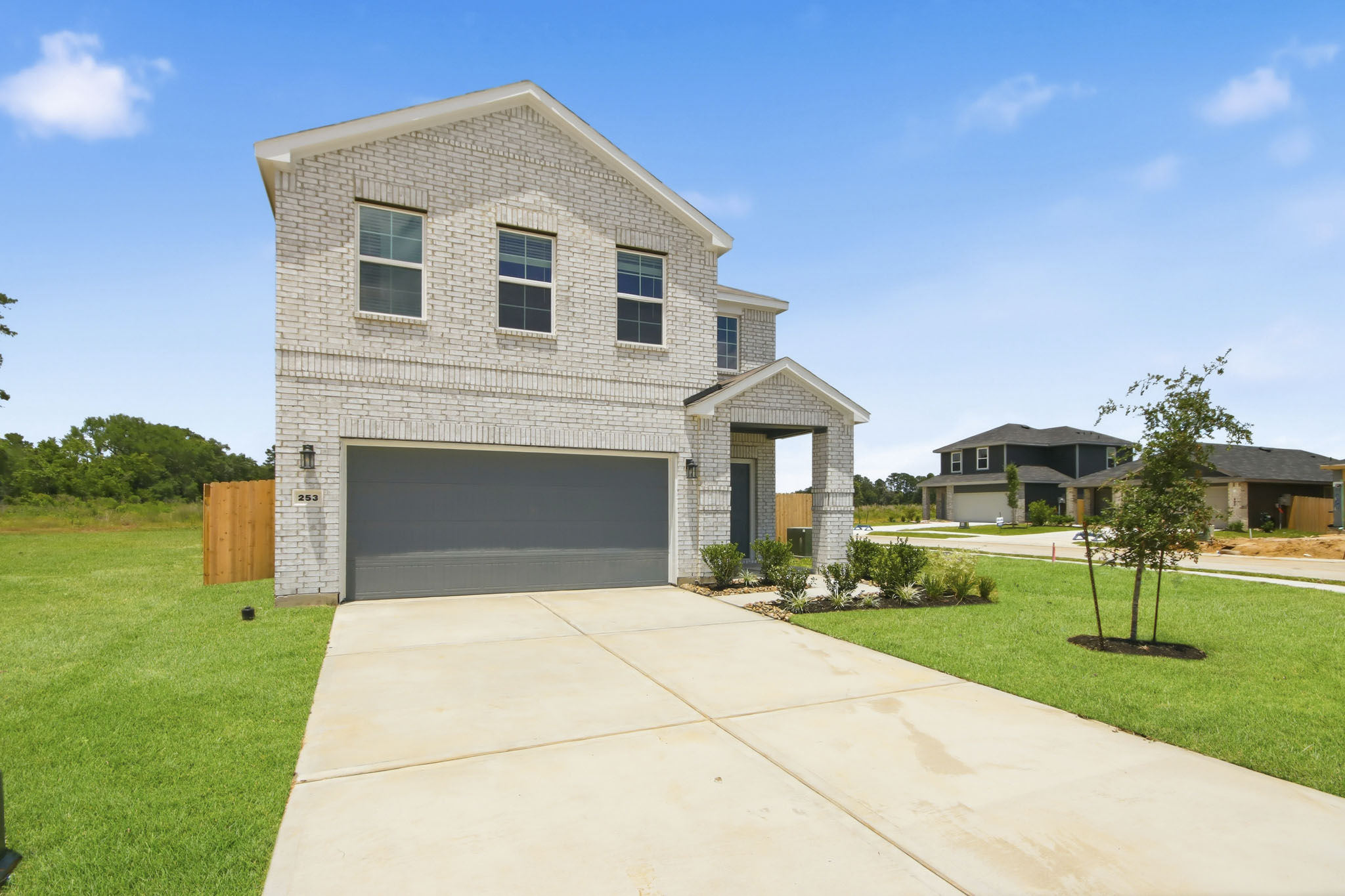 A building with a driveway.