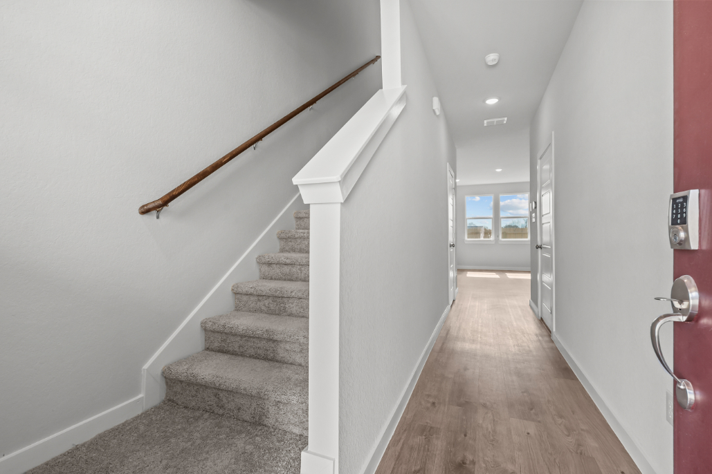 A staircase in a house.