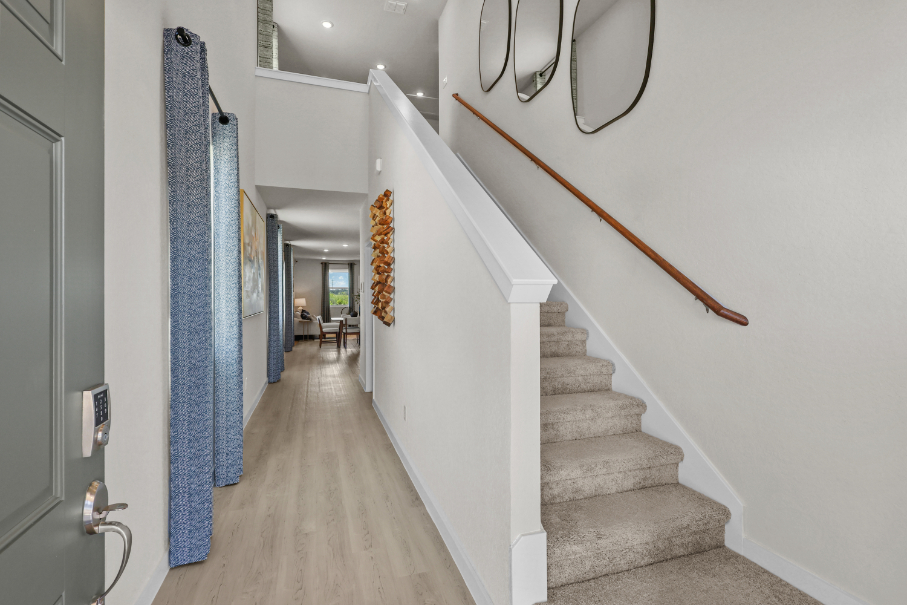 A staircase in a house.