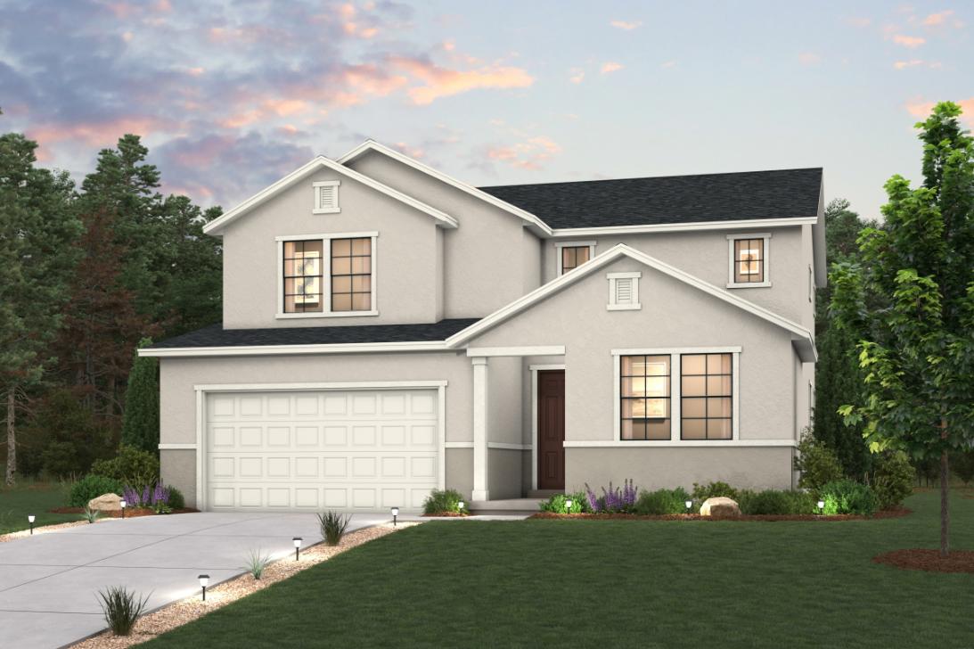 A house with a driveway.