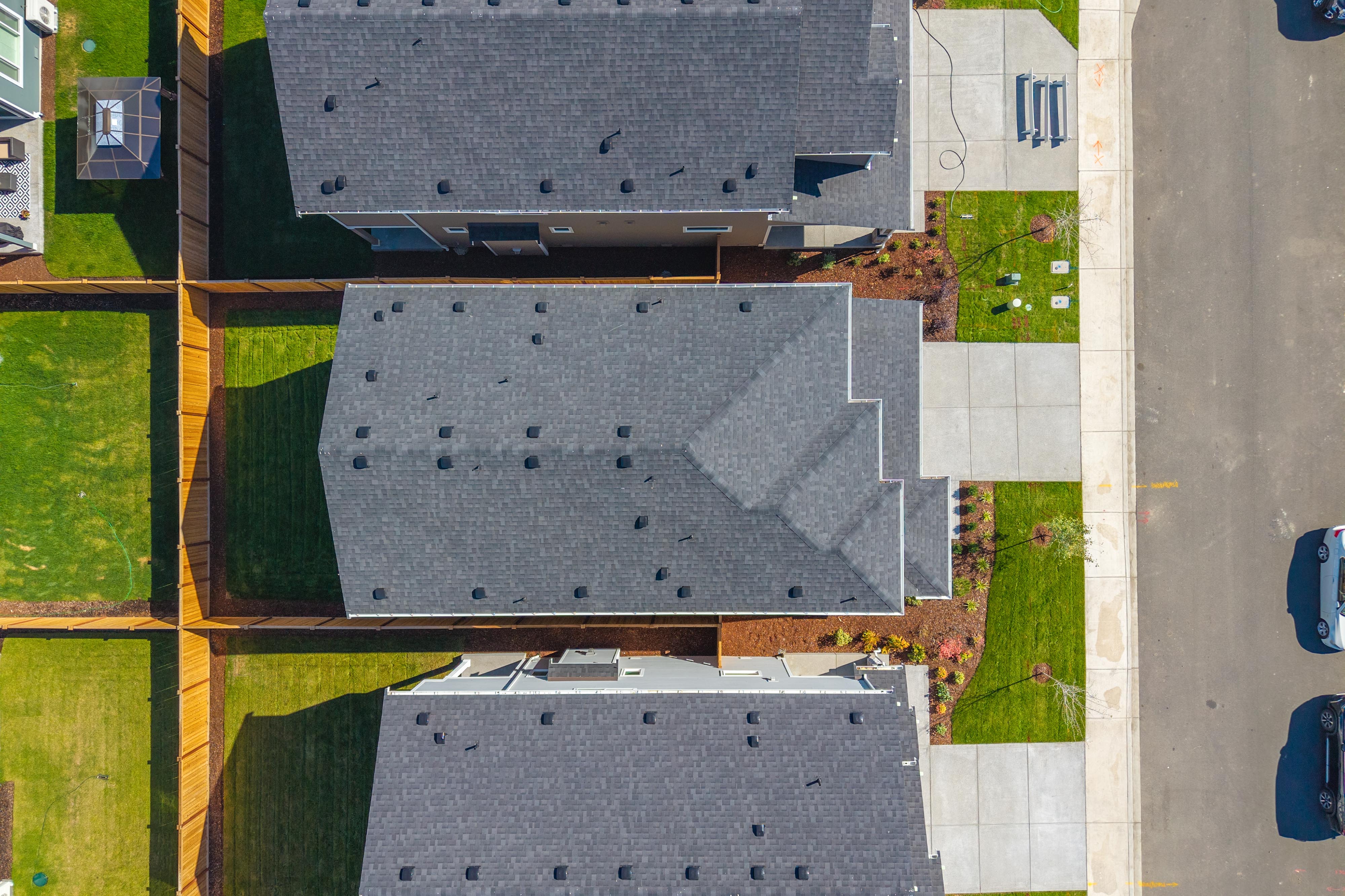 A building with a parking lot.