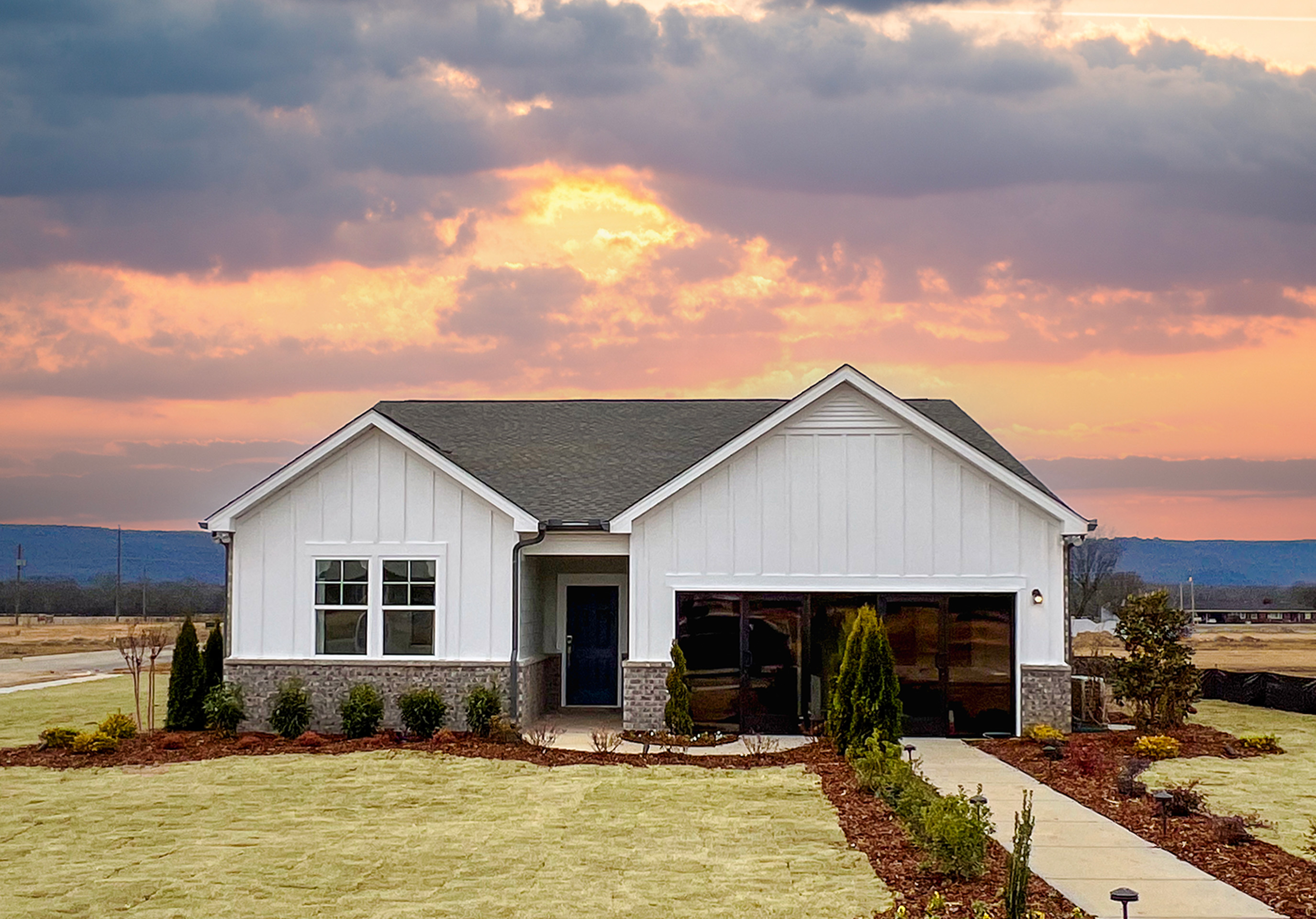 A house with a large yard.