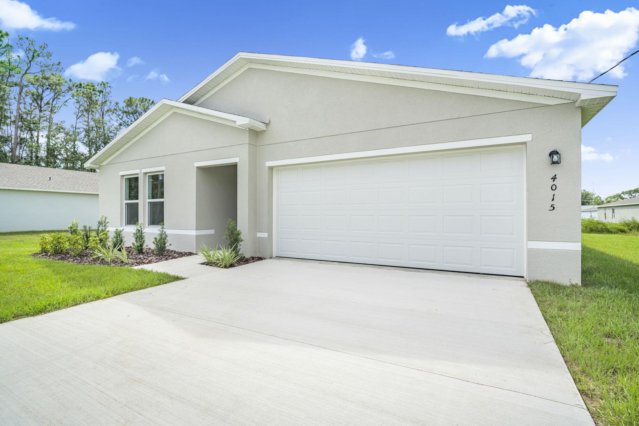 A garage with a garage.
