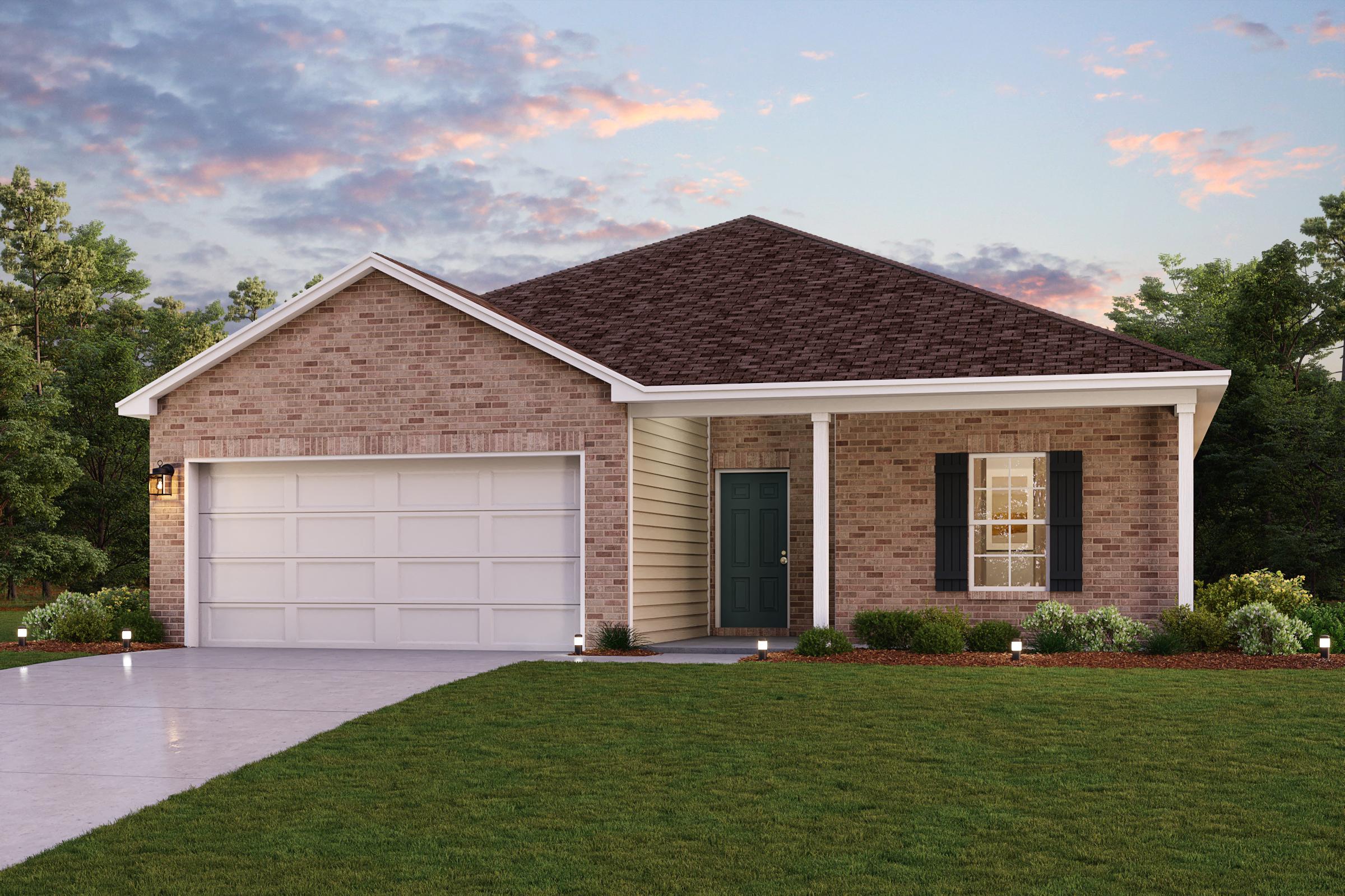 A house with a garage.